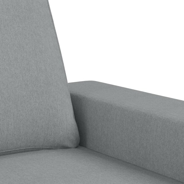 3místná pohovka s podnožkou světle šedá 180 cm textil 3201151