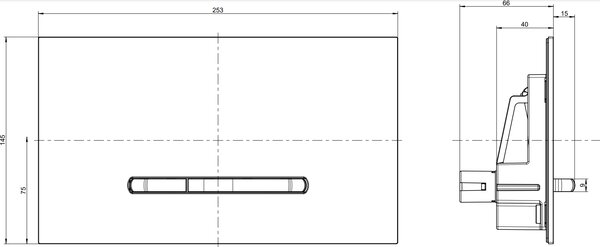 Villeroy Boch - Instalační systém ViConnect s WC tlačítkem a závěsným WC 370x530 mm, SoftClose WC sedátko, DirectFlush