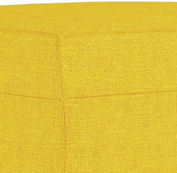 Křeslo s podnožkou světle žluté 60 cm textil 3201148