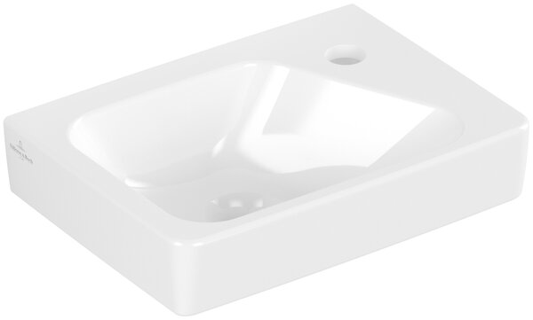 Villeroy & Boch Architectura - Umývátko 360x260mm s přepadem, levé, alpská bílá 43863601