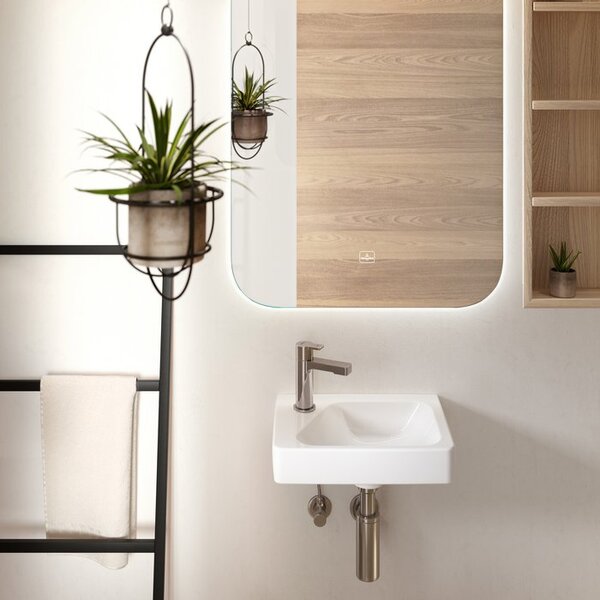 Villeroy & Boch Architectura - Umývátko 360x260mm s přepadem, pravé, alpská bílá 43853601