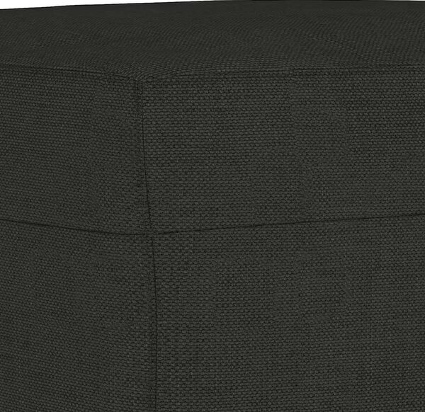 Křeslo s podnožkou černé 60 cm textil 3201147