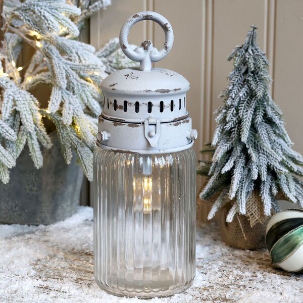 Francouzská stájová lucerna se žárovkou a časovačem French Stable - Ø 11*30 cm - Chic Antique