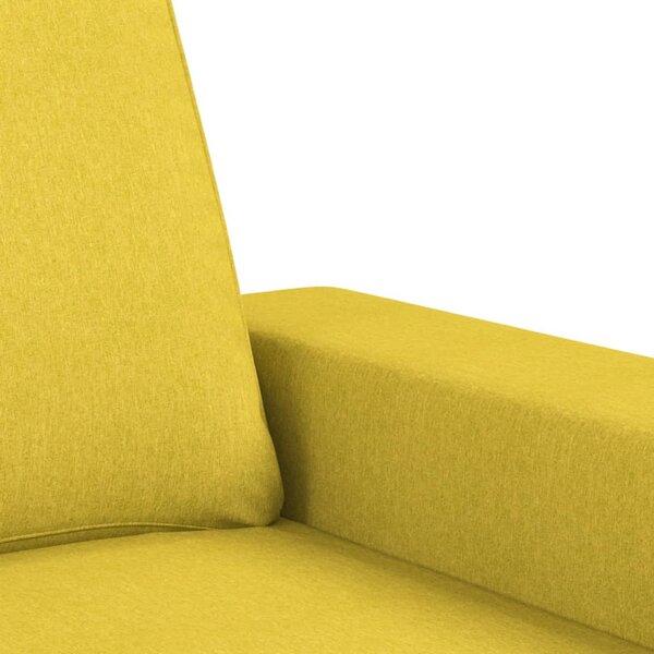 Křeslo s podnožkou světle žluté 60 cm textil 3201148