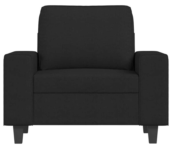 Křeslo s podnožkou černé 60 cm textil 3201147