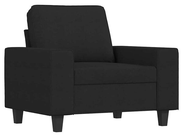 Křeslo s podnožkou černé 60 cm textil 3201147
