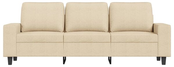 3místná pohovka s podnožkou krémová 180 cm textil 3201153