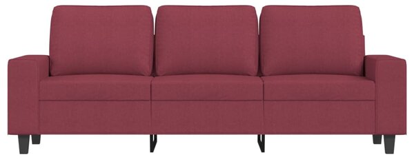 3místná pohovka s podnožkou vínová 180 cm textil 3201157