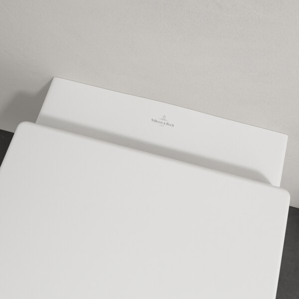 Villeroy & Boch - Instalační systém ViConnect s WC tlačítkem a závěsným WC 370x530 mm s WC sedátkem, SoftClose, Rimless