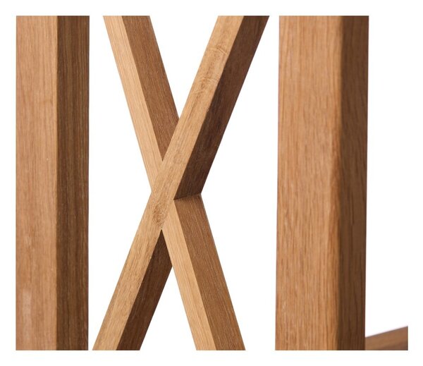 Regál z dubového dřeva v přírodní barvě 70x124 cm X-Shelf – Unique Furniture