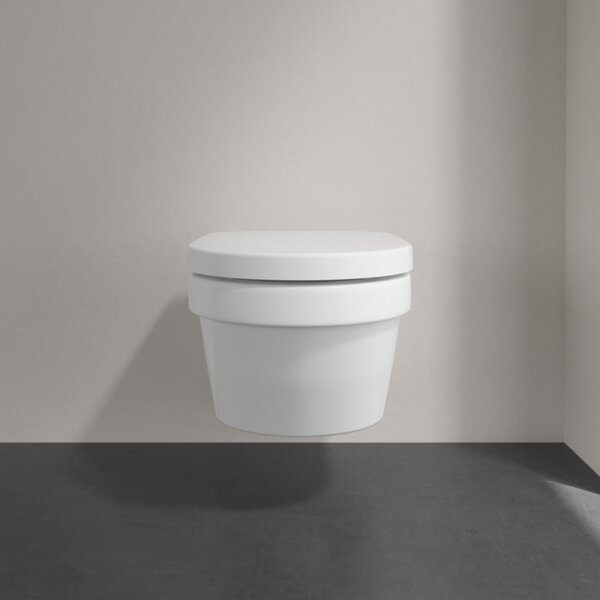 Villeroy & Boch - Instalační systém ViConnect s WC tlačítkem a závěsným WC 370x530 mm s WC sedátkem, SoftClose, Rimless