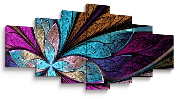 Obraz - Abstrakce, květina (210x100 cm)