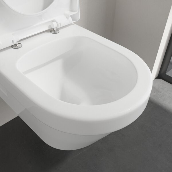 Villeroy & Boch - Instalační systém ViConnect s WC tlačítkem a závěsným WC 370x530 mm s WC sedátkem, SoftClose, Rimless