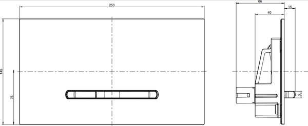 Villeroy & Boch - Instalační systém ViConnect s WC tlačítkem a závěsným WC 370x530 mm s WC sedátkem, SoftClose, Twistflush[e³]