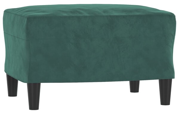 Křeslo s podnožkou tmavě zelené 60 cm samet 3201166
