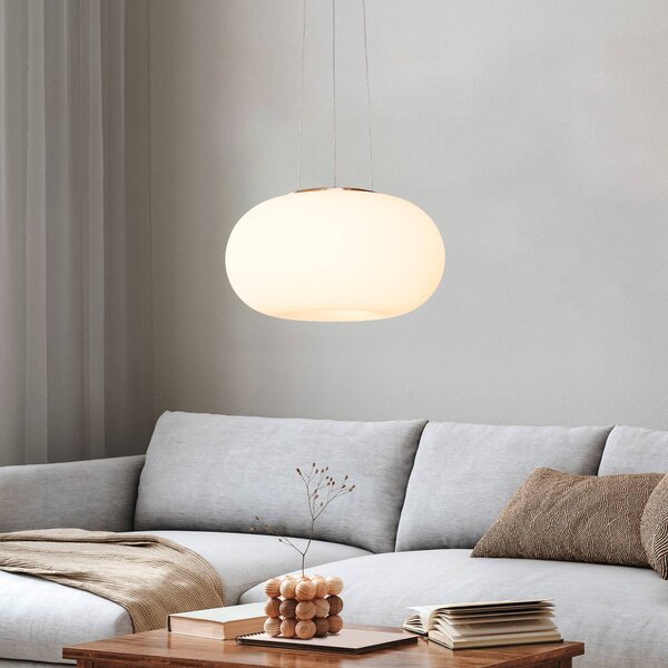 EGLO Moderní závěsné světlo Optica 35 cm, stmívatelný, Bílá / opál, Obývací pokoj / jídelna, Sklo, Moderní
