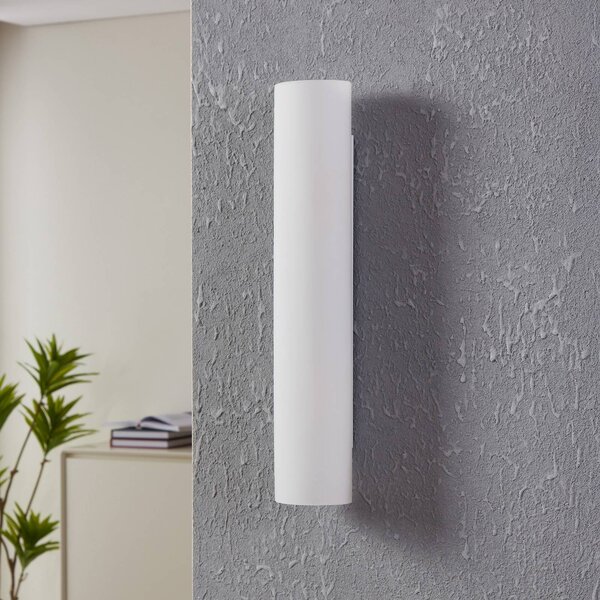 EGLO Jednoduché nástěnné světlo stěny Zena, výška 39 cm, stmívatelný, Bílá / opál, Obývací pokoj / jídelna, kov, Moderní