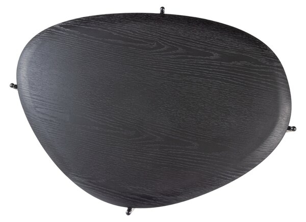 WOOOD Černý dřevěný konferenční stolek Kota 92 x 68 cm