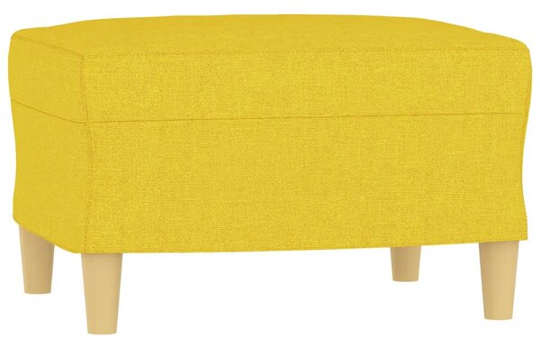 Křeslo s podnožkou světle žluté 60 cm textil 3201189