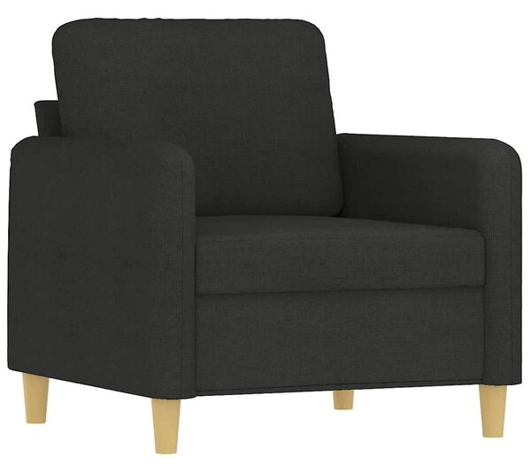 Křeslo s podnožkou černé 60 cm textil 3201188