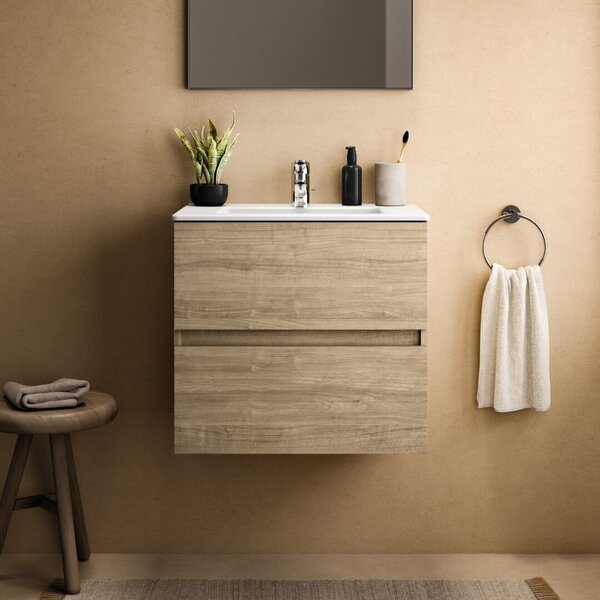 Ideal Standard i.life - Umyvadlo se skříňkou 600 mm, přírodní dub