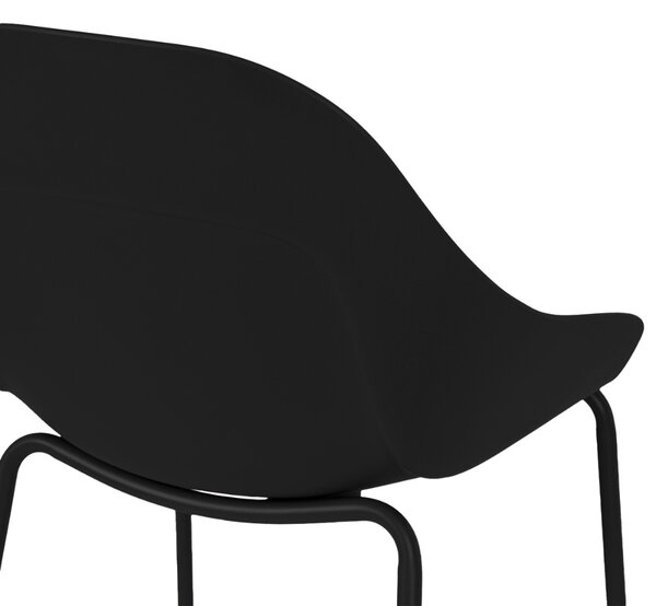 Somcasa Černá plastová barová židle Toby 95 cm