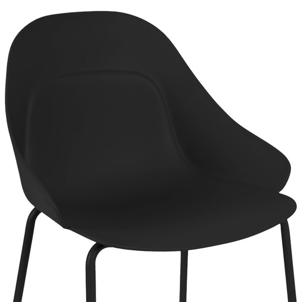 Somcasa Černá plastová barová židle Toby 95 cm