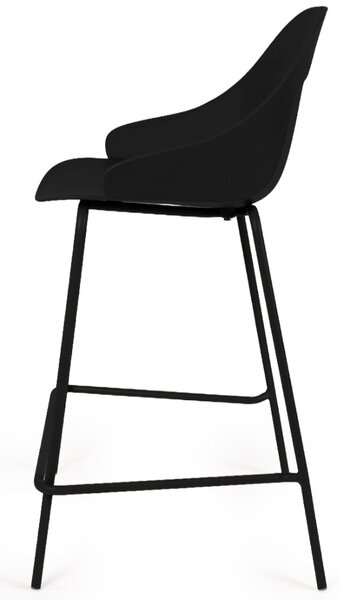 Somcasa Černá plastová barová židle Toby 95 cm
