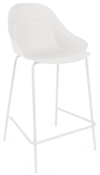 Somcasa Bílá plastová barová židle Toby 95 cm