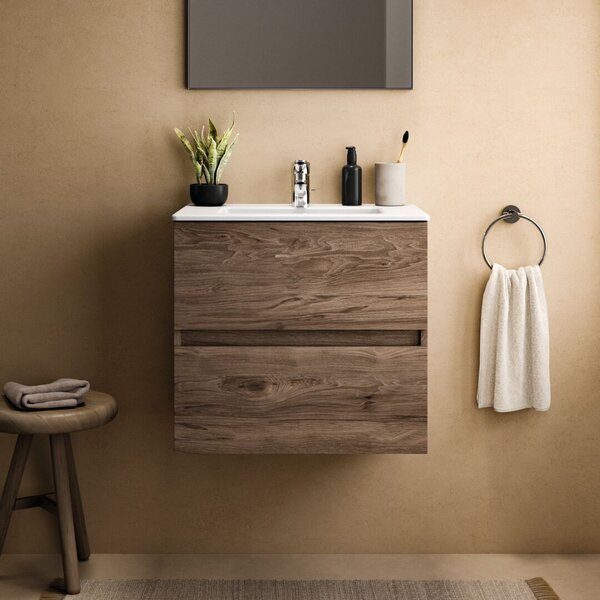 Ideal Standard i.life - Umyvadlo se skříňkou 600 mm, ořech
