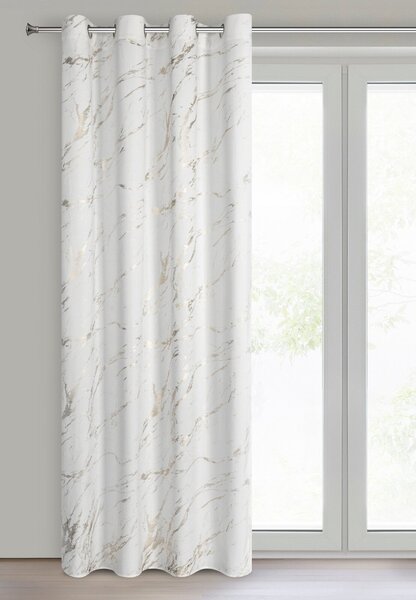 ZATEMŇOVACÍ ZÁVĚS NA KROUŽCÍCH MOLY 140X250 CM VZOROVANÁ
