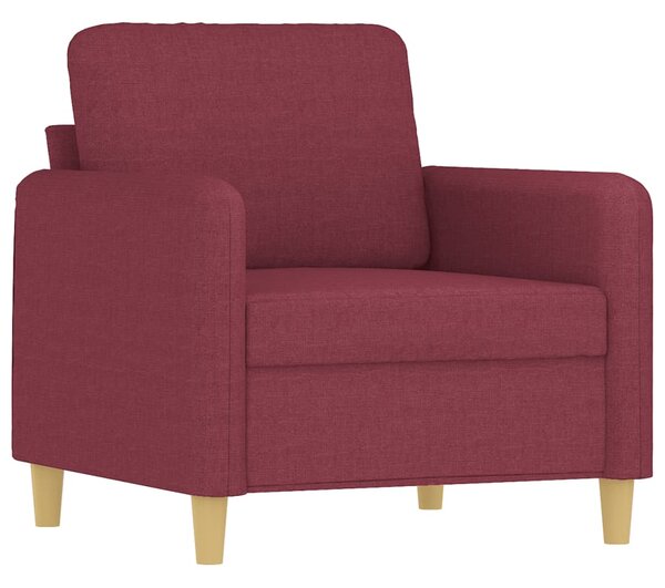 Křeslo s podnožkou vínové 60 cm textil 3201190