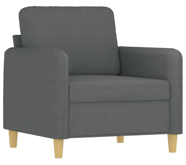 Křeslo s podnožkou tmavě šedé 60 cm textil 3201185
