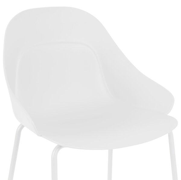 Somcasa Bílá plastová barová židle Toby 95 cm