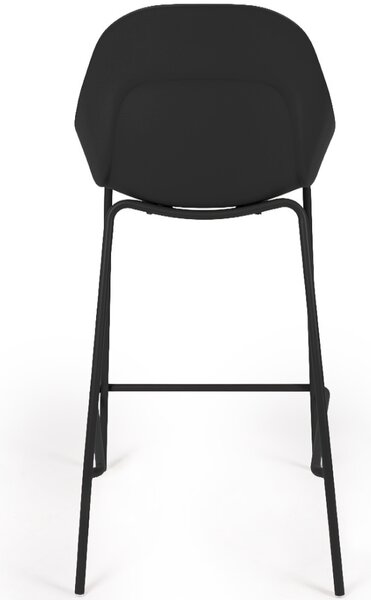 Somcasa Černá plastová barová židle Toby 95 cm