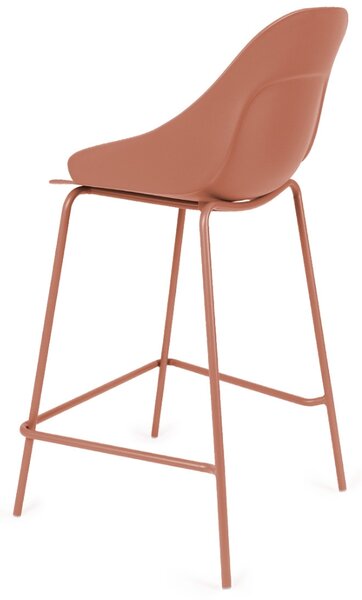 Somcasa Terakotová plastová barová židle Toby 95 cm