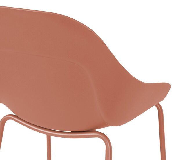 Somcasa Terakotová plastová barová židle Toby 95 cm