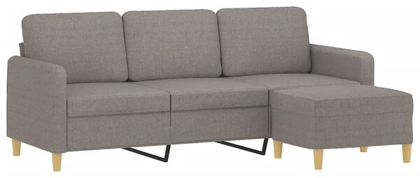 3místná pohovka s podnožkou taupe 180 cm textil 3201199