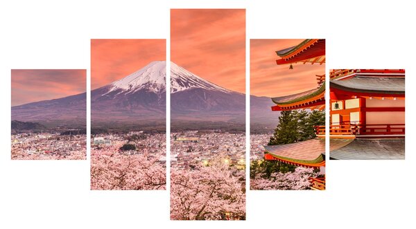 Obraz - Fujiyoshida, Japonsko (125x70 cm)