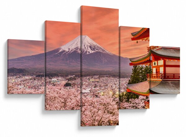 Obraz - Fujiyoshida, Japonsko (125x70 cm)