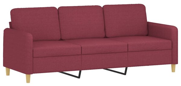 3dílná sedací souprava s poduškami vínová textil 3202132