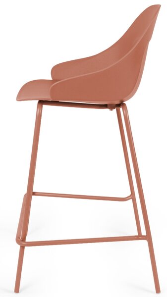 Somcasa Terakotová plastová barová židle Toby 95 cm