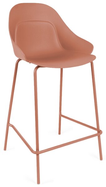 Somcasa Terakotová plastová barová židle Toby 95 cm