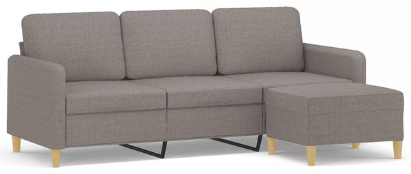 3místná pohovka s podnožkou taupe 180 cm textil 3201199