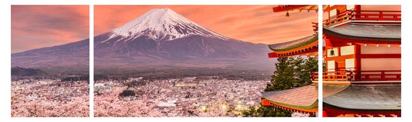 Obraz - Fujiyoshida, Japonsko (170x50 cm)