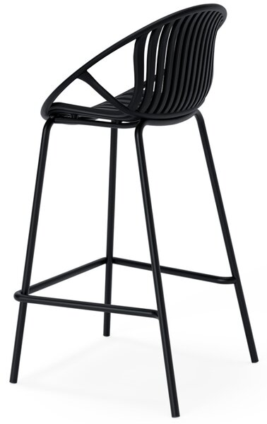 Somcasa Černá plastová barová židle Tristan 90 cm