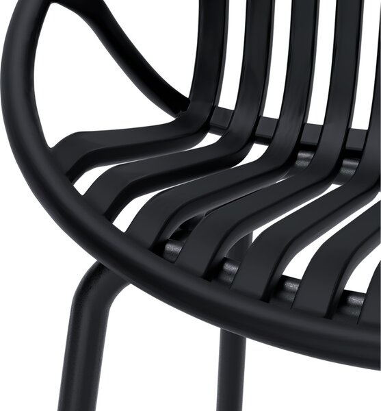 Somcasa Černá plastová barová židle Tristan 90 cm