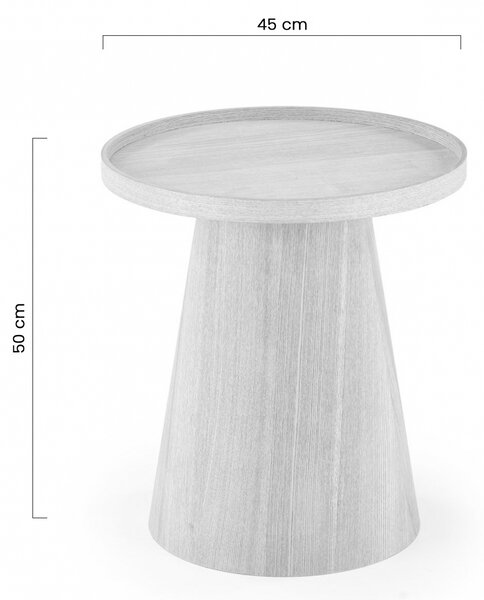 Kulatý konferenční stolek Tiliana 45 cm - přírodní
