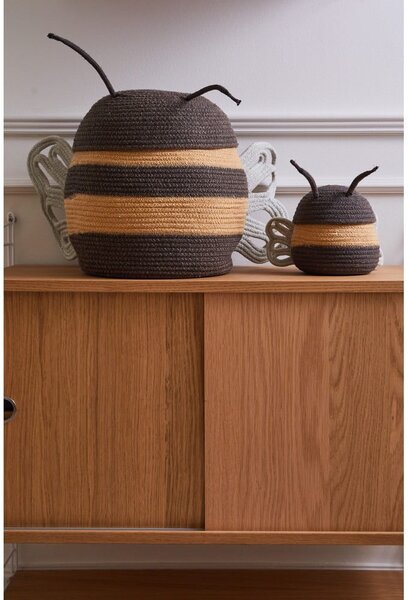 Látkový dětský koš na hračky ø 15x15 cm Baby Bee – Lorena Canals