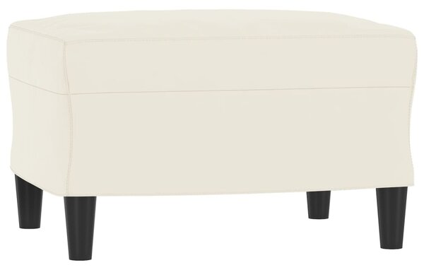 Křeslo s podnožkou krémové 60 cm samet 3201213